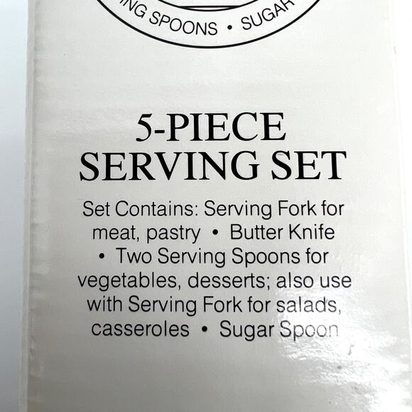 Vintage Oneida USA and Canada Midtowne New Old Stock 5 Piece Serving Set - Picture 5 of 9